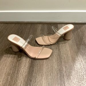 Dolce Vita Noles Heels - Nude/Clear - Sz 7.5